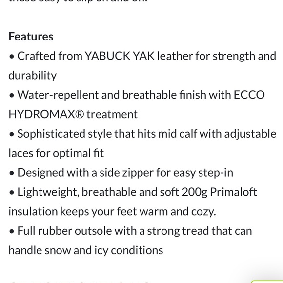 🆕 ECCO Solice Women Winter Snow Boots size 9 - Picture 10 of 10